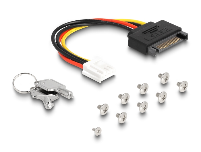 Delock Slim Bay Wechselrahmen für 4 x M.2 NVMe SSD mit Slim SAS SFF-8654 Anschluss #5 