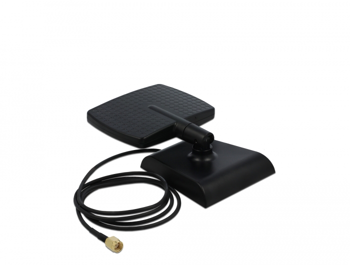 Delock WLAN WiFi 6 Antenne RP-SMA Stecker 4 - 6 dBi direktional mit magnetischem Standfuß mit Kippgelenk #2 