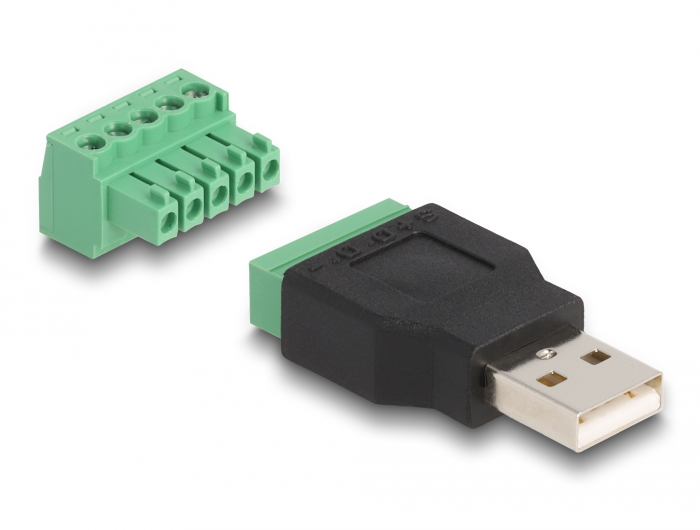 Delock USB 2.0 Typ-A Stecker zu Terminalblock Adapter 2-teilig #1 