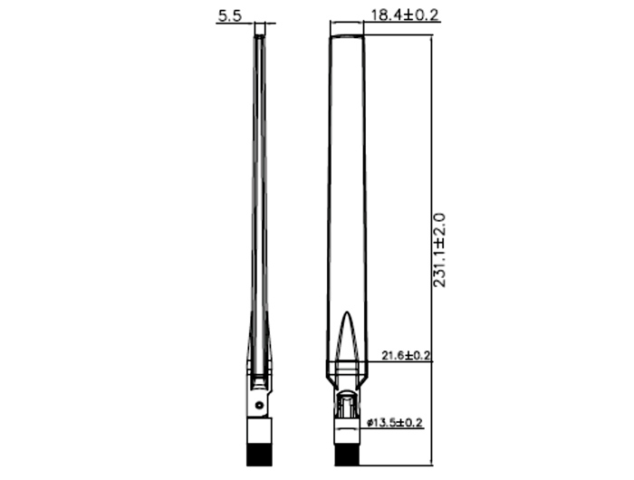 Delock WLAN 802.11 ac/a/h/b/g/n Antenne RP-SMA Stecker 5 - 7 dBi omnidirektional mit Kippgelenk schwarz #2 