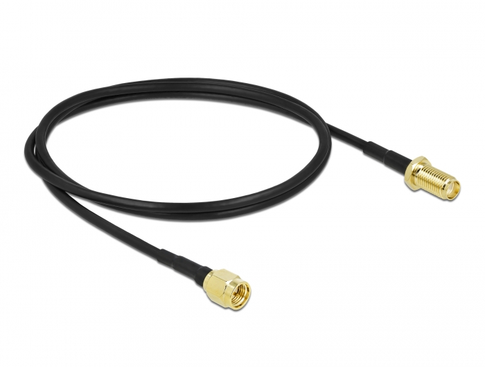 Delock Antennenkabel SMA Stecker zu SMA Buchse LMR/CFD100 0,9 m low loss #2 