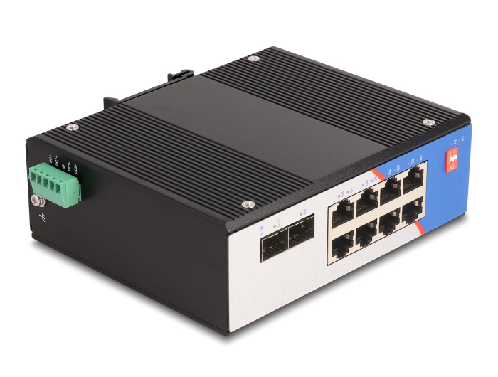 Delock Industrie Gigabit Ethernet Switch 8 Port RJ45 2 Port SFP für Hutschiene #3 