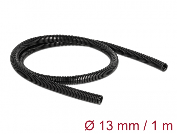 Delock Kabelschutzschlauch 1 m x 13 mm schwarz #1 