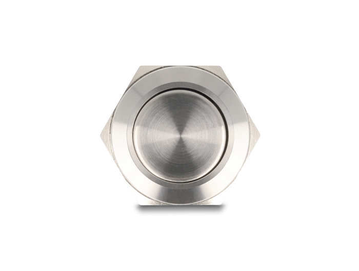 Delock Drucktaster zum Einbau 19 mm 2 x Schraubklemme Taster flach #3 