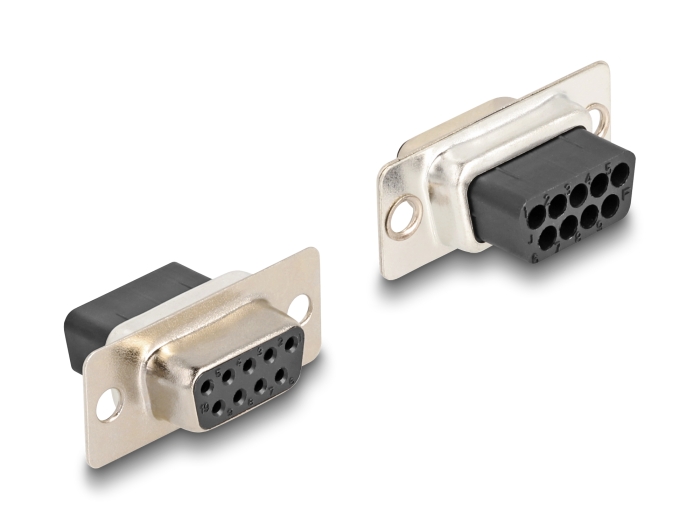 Delock D-Sub 9 Pin Buchse zu RJ45 Buchse Montagesatz gelb #2 