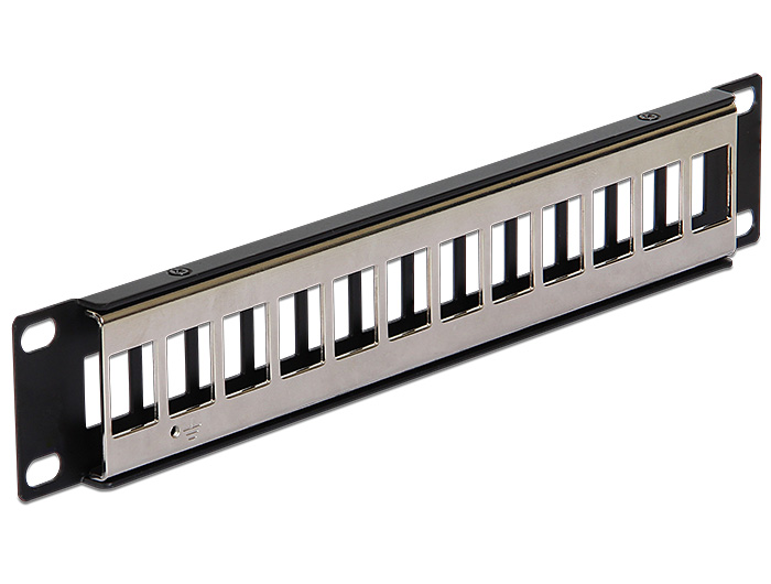 Delock 10″ Keystone Patchpanel 12 Port Metall schwarz #2 
