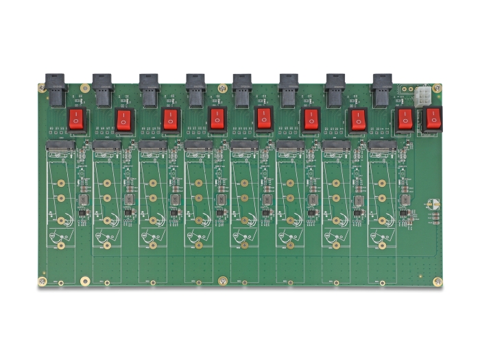 Delock M.2 Testboard für 8 x M.2 NVMe Key M SSD mit SFF-8643 Anschluss #3 