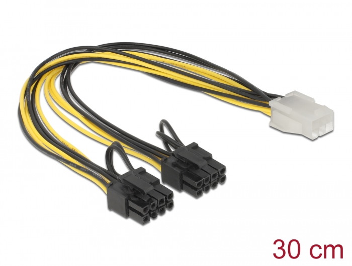 Delock PCI Express Stromkabel 6 Pin Buchse > 2 x 8 Pin Stecker 30 cm #1 