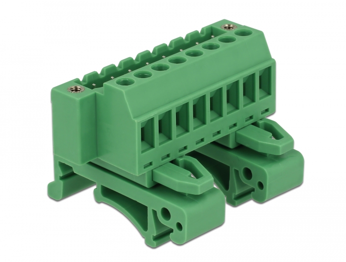 Delock Terminalblock Set für Hutschienen 8 Pin mit Schraubverriegelung #4 