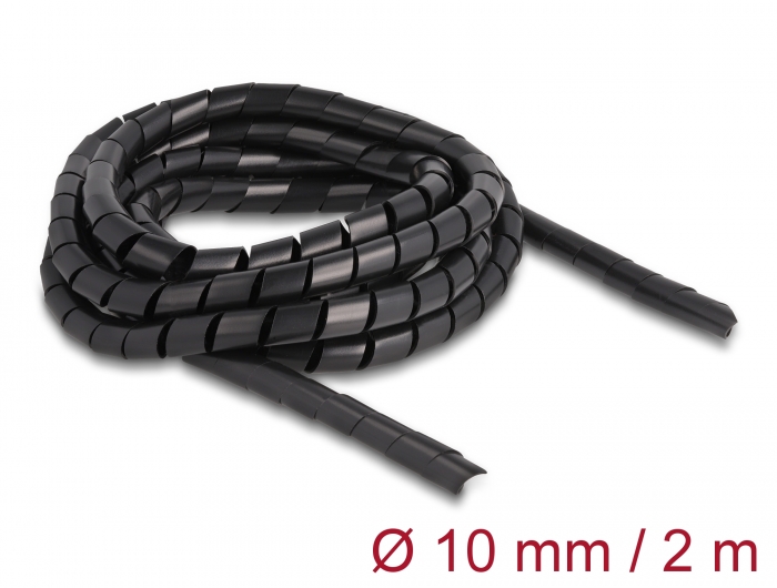 Delock Spiralschlauch flexibel 2 m x 10 mm schwarz #1 