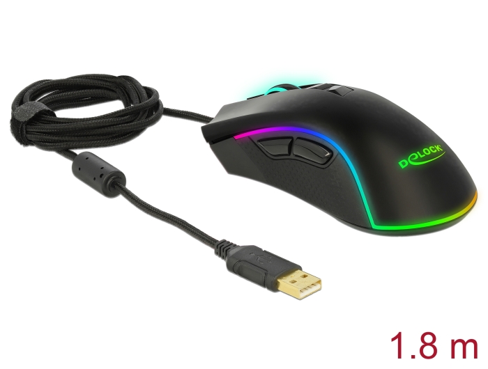 Delock Optische 7-Tasten USB Gaming Maus - Rechtshänder #1 