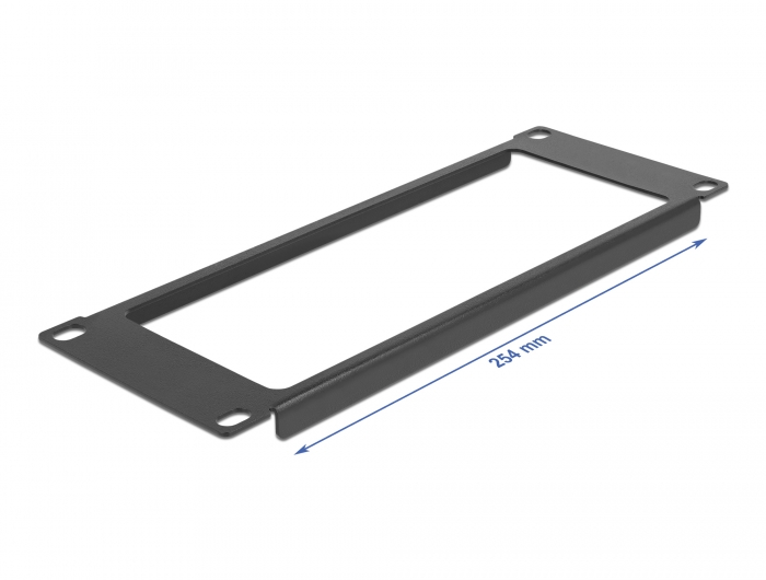Delock 10″ Netzwerkschrank Panel mit Öffnung 2 HE schwarz #2 