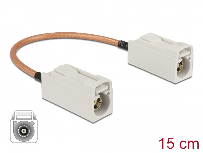 Delock Antennenkabel FAKRA B Buchse > FAKRA B Buchse RG-316 15 cm #1 