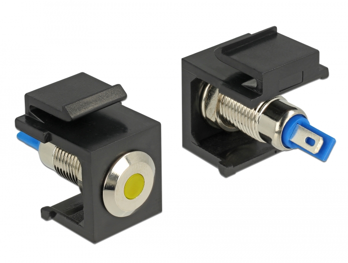 Delock Keystone LED gelb 6 V flach, schwarz #1 