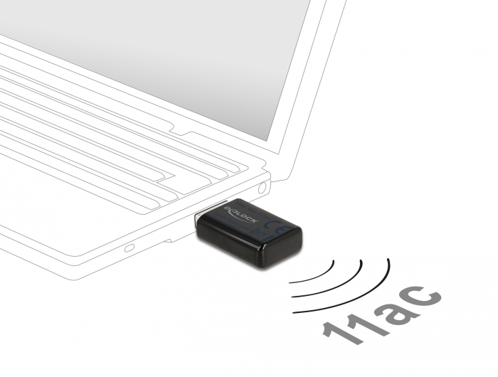 Delock USB 3.0 Dualband WLAN ac/a/b/g/n Micro Stick 867 + 300 Mbps #3 