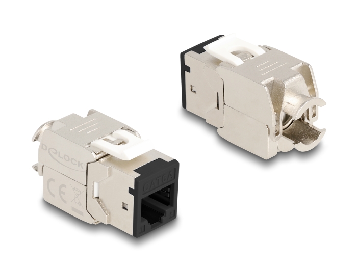 Delock Keystone Modul RJ45 Buchse zu LSA Cat.6A werkzeugfrei schwarz Set 10 Stück #2 