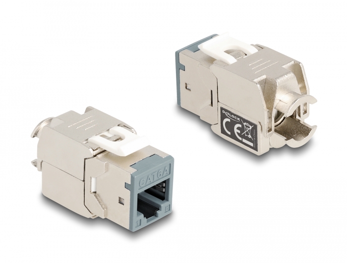 Delock Keystone Modul RJ45 Buchse zu LSA Cat.6A werkzeugfrei farbig Set 8 Stück #8 