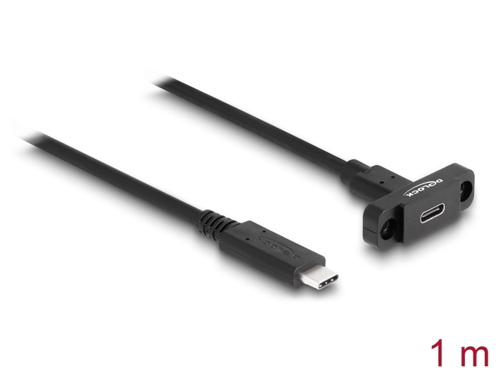 Delock SuperSpeed USB 10 Gbps (USB 3.2 Gen 2) Kabel USB Type-C™ Stecker zu Buchse 1 m zum Einbau schwarz #3 