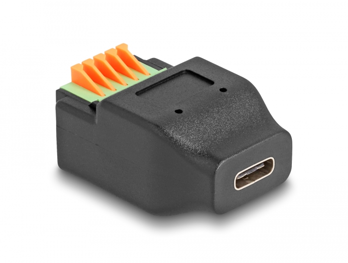 Delock USB Type-C™ 2.0 Buchse zu Terminalblock Adapter mit Drucktaster #1 