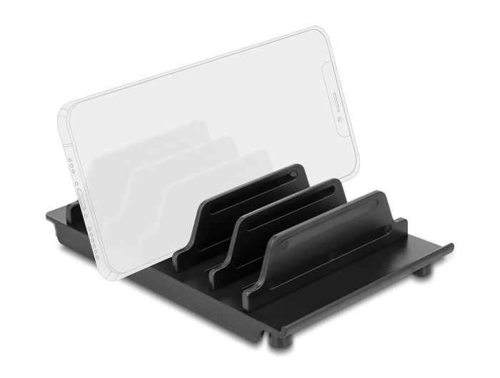 Delock Geräteständer für 6 Tablets oder Smartphones schwarz #4 