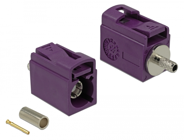 Delock FAKRA D Buchse 21 mm (kurz) zum Crimpen #1 