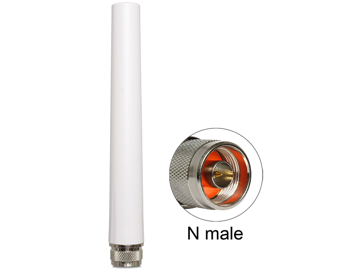 Delock GSM / UMTS Antenne N Stecker 2,5 dBi omnidirektional starr outdoor weiß #1 