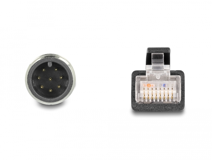 Delock M12 Adapterkabel A-kodiert 8 Pin Stecker zu RJ45 Stecker 50 cm #3 