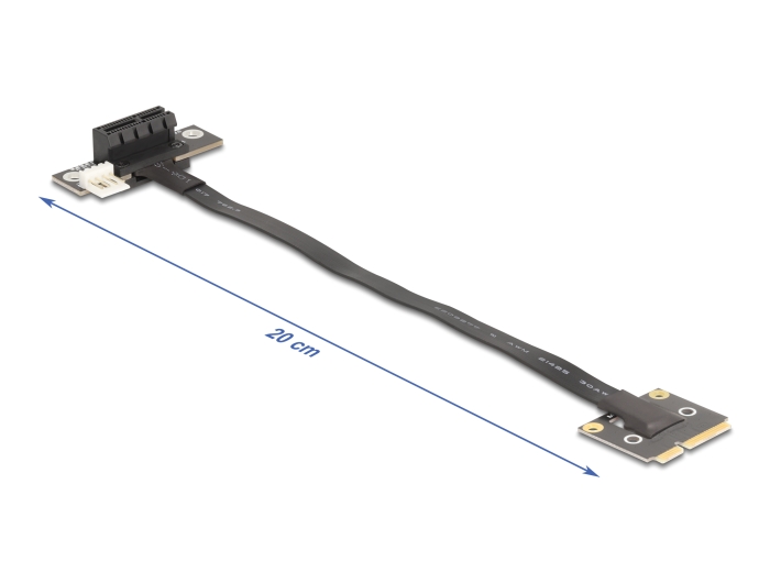 Delock Adapter Mini PCIe Stecker zu PCIe 3.0 x1 Buchse 90° gewinkelt mit Kabel 20 cm #2 