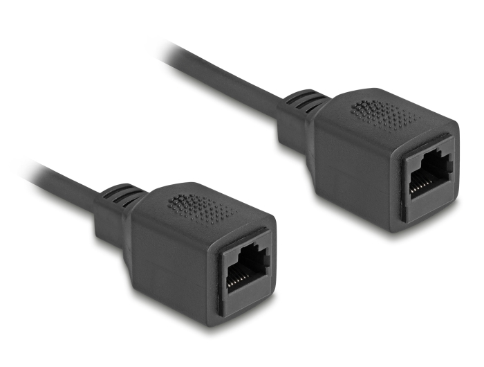 Delock RJ45 Spiralkabel Buchse zu Buchse Cat.5e UTP 0,5 m bis 1 m schwarz #2 