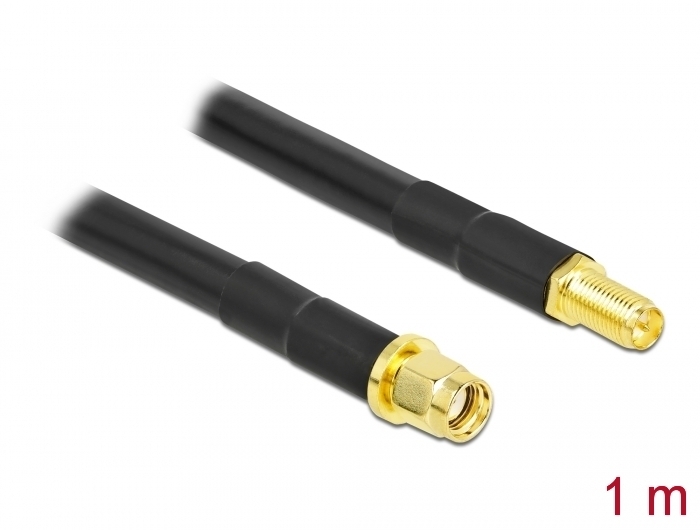 Delock Antennenkabel RP-SMA Stecker zu RP-SMA Buchse LMR/CFD300 1 m low loss #1 