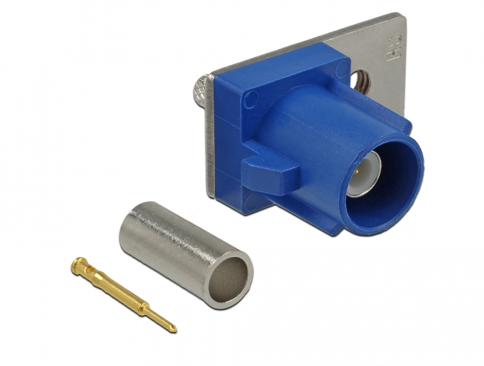Delock FAKRA C Stecker Federpin zum Crimpen 1 vorgestanztes Loch #1 