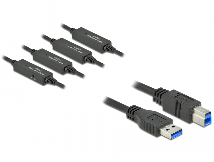 Delock Aktives USB 3.2 Gen 1 Kabel USB Typ-A zu USB Typ-B 20 m #3 