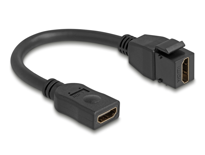 Delock Keystone Modul Kabel HDMI Buchse zu Buchse 8K 60 Hz 20 cm schwarz #2 
