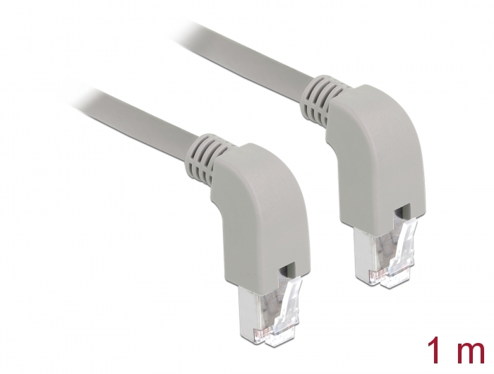 Delock Netzwerkkabel RJ45 Cat.5e SF/UTP unten / unten gewinkelt 1 m #1 