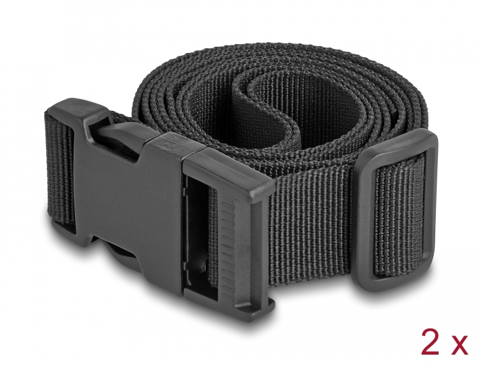 Delock Gepäckgurt verstellbar 1,5 m schwarz 2 Stück #1 