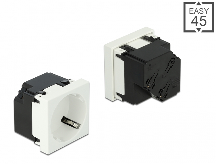 Delock Easy 45 Schutzkontakt-Steckdose 45°-Anordnung 45 x 45 mm #1 