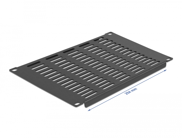 Delock 10″ Netzwerkschrank Panel mit Lüftungsschlitzen horizontal 4 HE schwarz #2 