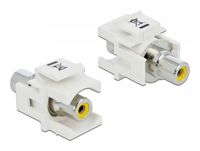 Delock Keystone Modul Cinch Buchse > Cinch Buchse gelb / weiß #1 