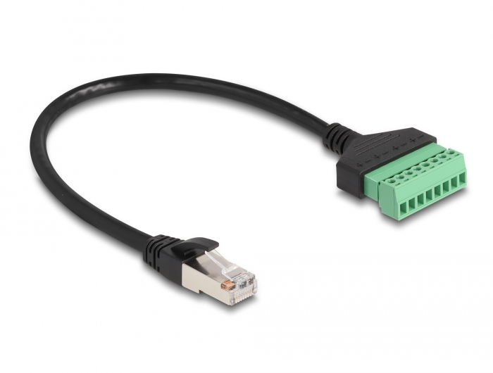 Delock RJ45 Kabel Cat.6 Stecker zu Terminalblock Adapter 30 cm 2-teilig #2 