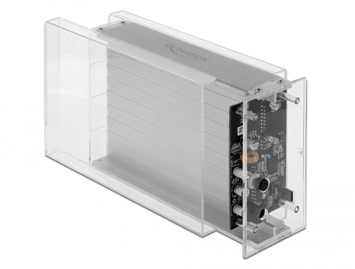 Delock Externes Dual Gehäuse für 2 x 3.5″ SATA HDD mit USB Type-C™ Buchse transparent - werkzeugfrei #3 