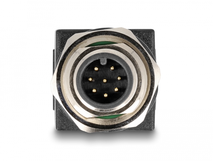 Delock M12 Adapter A-kodiert 8 Pin Stecker zu RJ45 Buchse gerade #2 