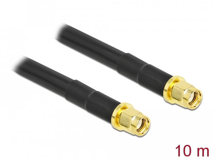 Delock Antennenkabel RP-SMA Stecker zu RP-SMA Stecker LMR/CFD300 10 m low loss #1 