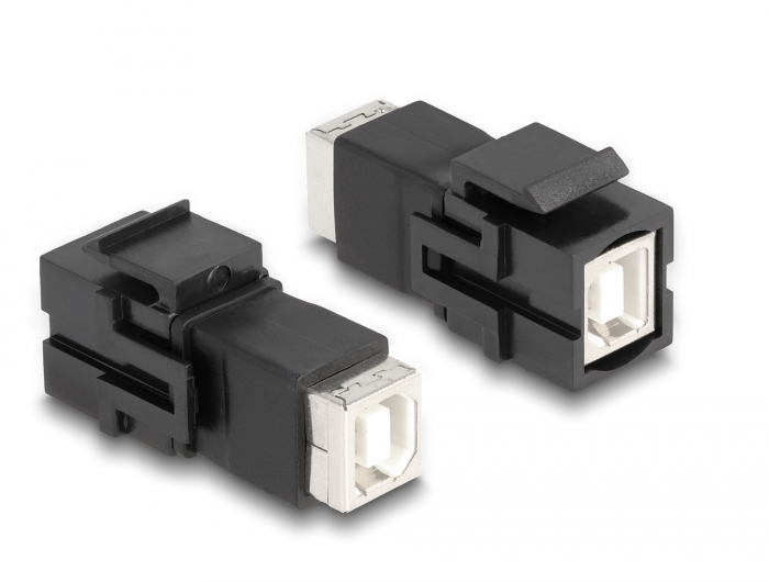 Delock Keystone Modul USB 2.0 Typ-B Buchse zu USB 2.0 Typ-B Buchse schwarz #1 