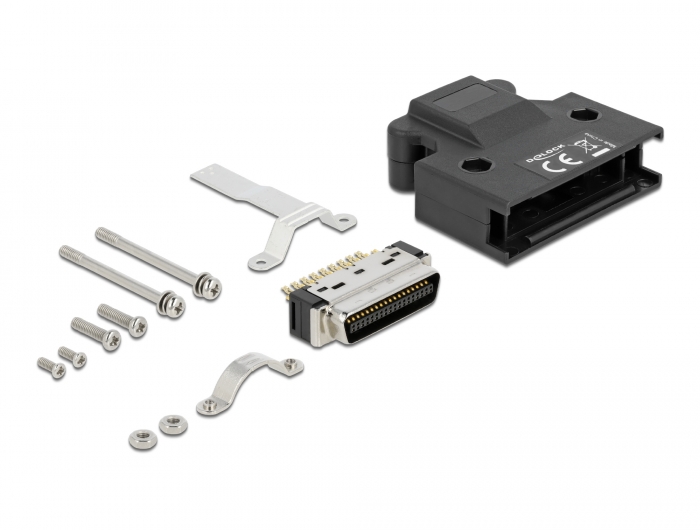 Delock MDR Stecker 36 Pin Lötanschluss mit Gehäuse #1 