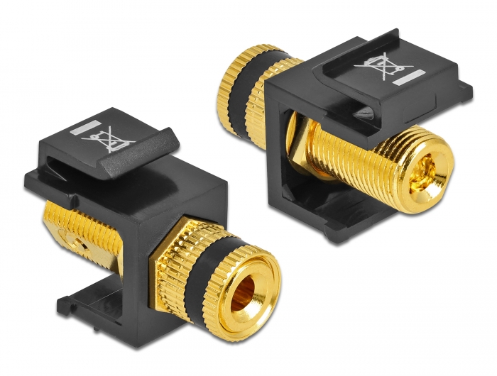 Delock Keystone Modul Polklemme > Gewindebuchse schwarz / schwarz #1 