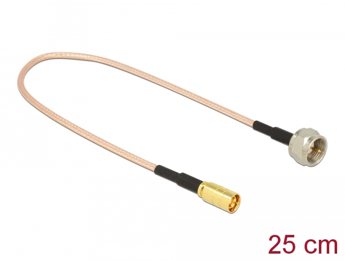 Delock Antennenkabel F Stecker zu SMB Stecker RG-316 25 cm #1 