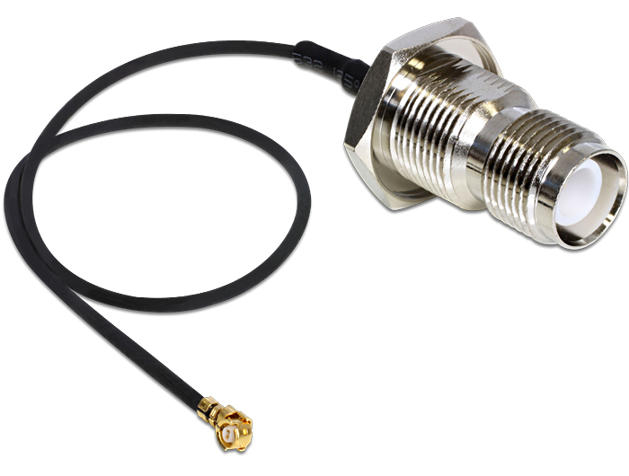 Delock Antennenkabel RP-TNC Buchse zum Einbau zu I-PEX Inc., MHF® I Stecker 1.37 20 cm spritzwassergeschützt #2 