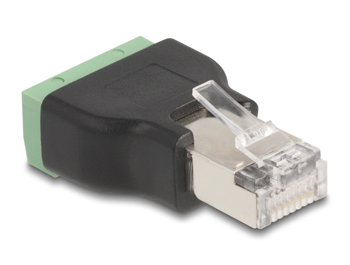 Delock RJ45 Stecker zu Terminalblock Adapter 4 Pin #1 