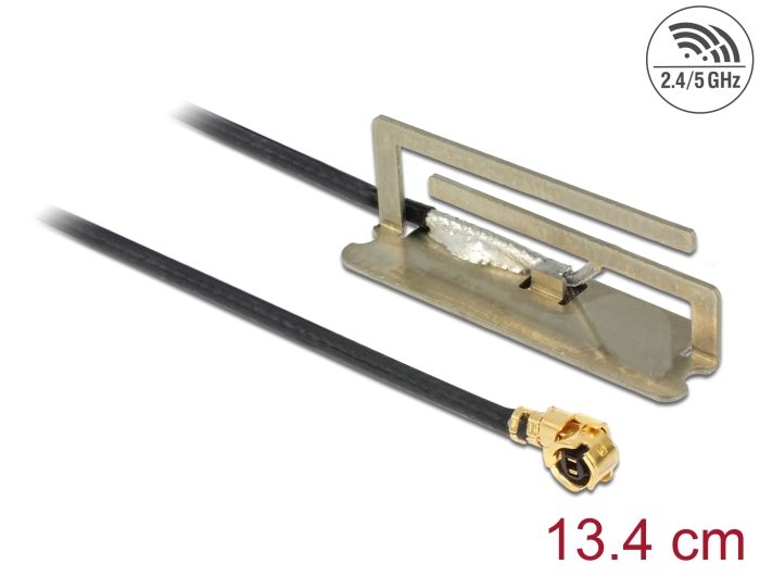 Delock WLAN 802.11 ac/a/h/b/g/n Antenne I-PEX Inc., MHF® I Stecker 1,5 dBi 13,4 cm PIFA intern #1 