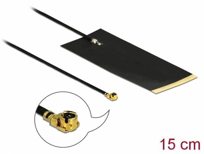 Delock LPWAN Antenne I-PEX Inc., MHF® I Stecker -2,63 dBi 1.13 15 cm FPC intern Klebemontage #1 